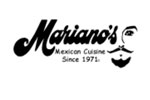 A black and white logo of mariano 's mexican cuisine.