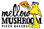 A yellow mushroom pizza bakers logo